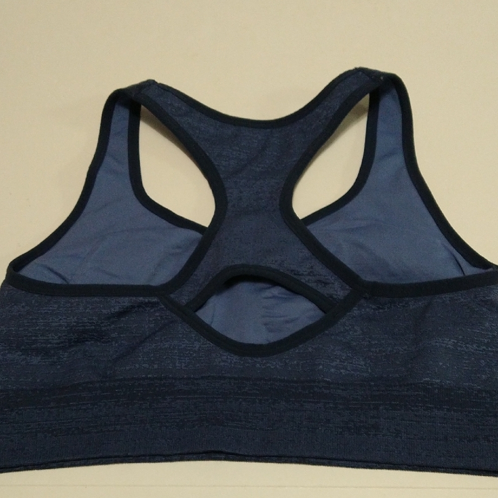 Blue Sports Bra Member's Mark Seamless Racerback Support Size XL #1279 - Picture 4 of 6